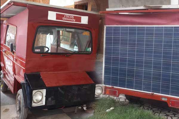 Pakistani students design a solar powered car