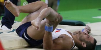 French gymnast's horrific leg break chills gymnastics