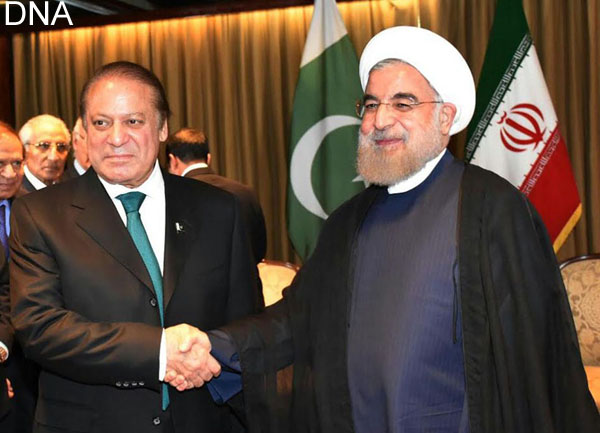 Nawaz Rouhani on the sidelines of UNGA session