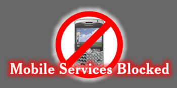 Mobile phone services suspended
