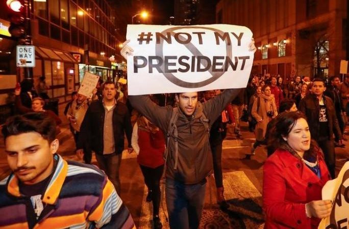 In 2nd day of anti-Trump protests, civil rights a top concern