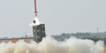 RAWALPINDI, DEC 14: A view of successful test of Babur Cruise Missile, on Wednesday.=DNA PHOTO