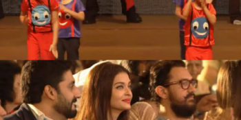 Aamir Khan, Aishwarya and Abhishek cheer their children on