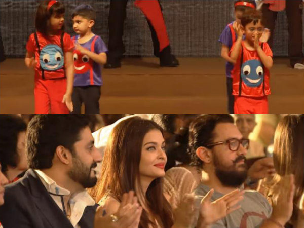 Aamir Khan, Aishwarya and Abhishek cheer their children on