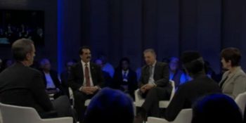 Former COAS General (retd) Raheel Sharif talking in World Economic Forum meeting