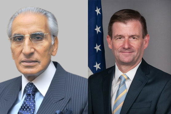 SAPM Tariq Fatemi meets US Ambassador David Hale