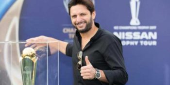 Afridi unveils ICC Champion Trophy in Karachi