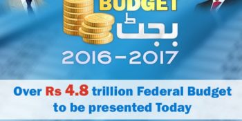 Rs 4.8 trillion Federal Budget to be presented today