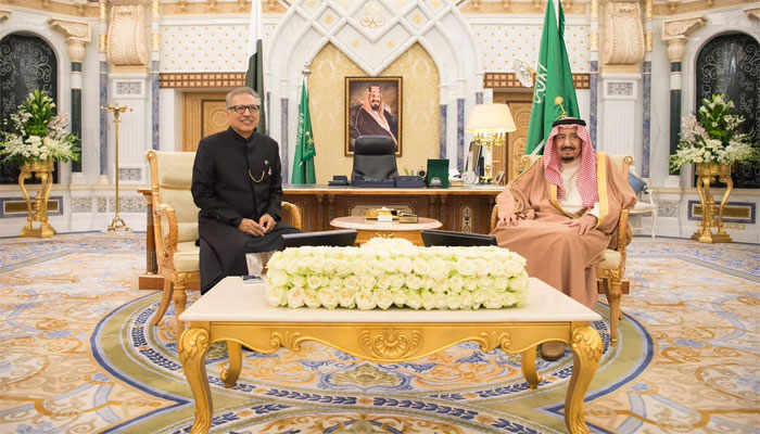 President Arif Alvi meets Saudi King Salman