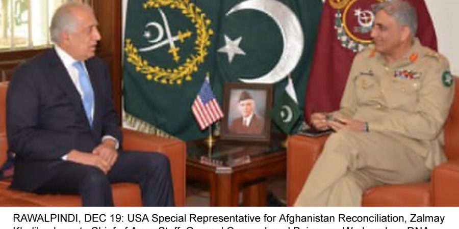 Khalilzad meets COAS, appreciates Pakistan’s role in Afghan peace process