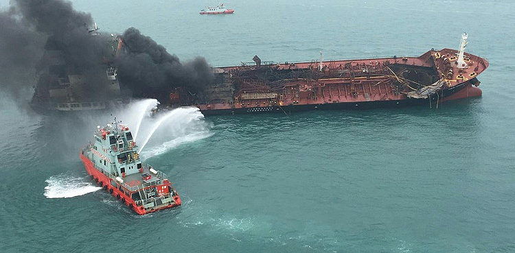 One dead, two missing after oil tanker blaze off Hong Kong