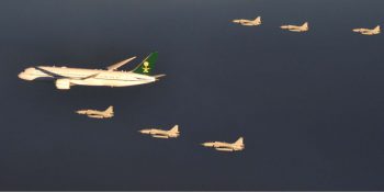 PAF fighter aircraft escort Saudi Crown Prince