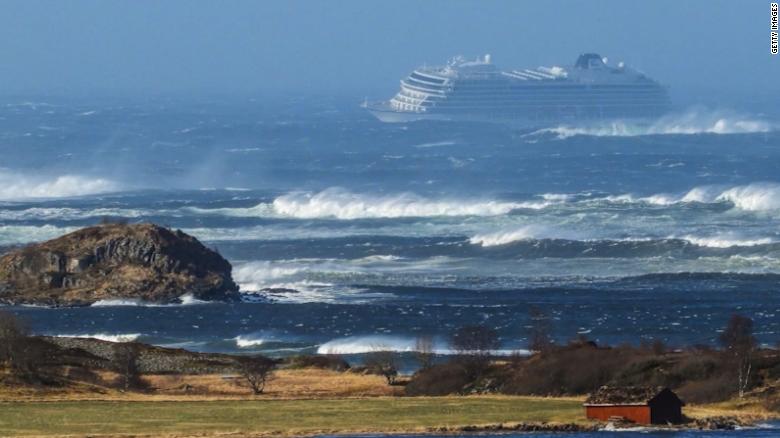 Helicopters sent to rescue 1,300 passengers from cruise ship off Norway