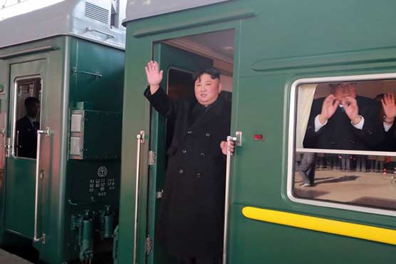 Kim's train departs Vietnam rail station for China