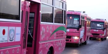 Pink Bus service gets launched in Mardan