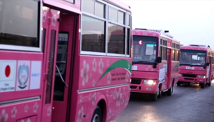 Pink Bus service gets launched in Mardan