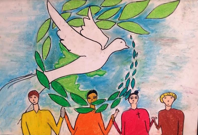 Poster Making Competition on Non Violence - Ruby Park Public School