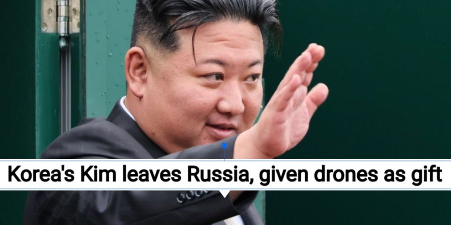 Korea's Kim leaves Russia, given drones as gift