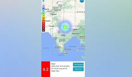 Strong tremors shake parts of India for 2nd day