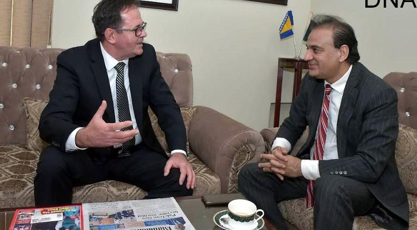 Editor Islamabad POST Ansar Bhatti meets new Bosnian envoy