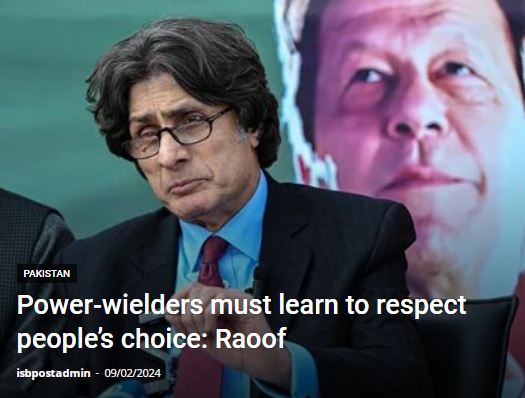 Power-wielders must learn to respect people’s choice: Raoof