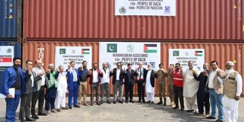Pakistan dispatches 300 tons of relief goods for Gaza