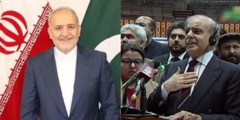 Iranian ambassador greets Shahbaz Sharif
