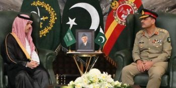 Saudi FM meets COAS Gen. Asim Munir at GHQ