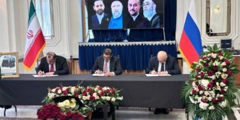 Ambassador Khalid Jamali signs condolence book at Iranian embassy in Moscow