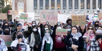 Students hold demo in against Israeli aggression