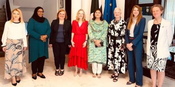 Female ambassadors meet Pakistan's first female Lt. General