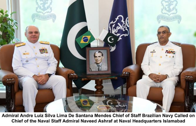 Brazilian Chief of Staff visits Naval Headquarters Islamabad