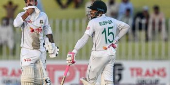 Pakistan strike early as Bangladesh close in on 448-run total on fourth day