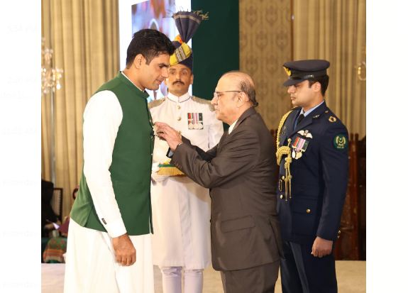 President confers Hilal-i-Imtiaz upon Olympic hero Arshad Nadeem