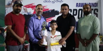 Ahmed Abid claims first position in taekwondo yellow belt test in Rawalpindi