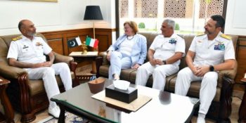 Italian Navy carrier strike group arrives in Karachi for bilateral exercise