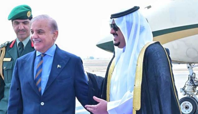 PM Shehbaz reaches Riyadh on two-day visit to attend investment moot