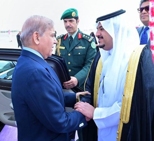 Prime Minister Shehbaz Sharif arrives on a two days official visit to the Kingdom of Saudi Arabia