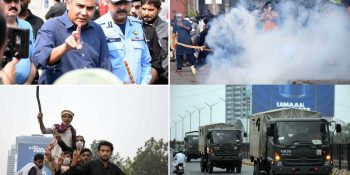 Glimpses of PTI protest in Islamabad