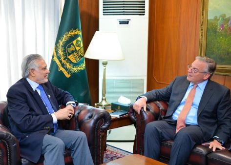 US ambassador calls on DPM Ishaq Dar