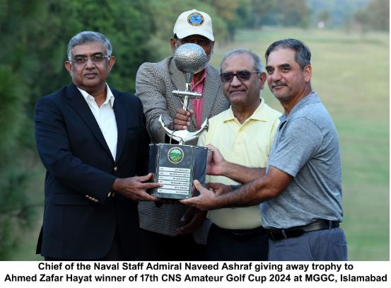 Ahmad Zafar Hayat clinches the title of 17th chief of the naval staff amateur golf cup 2024