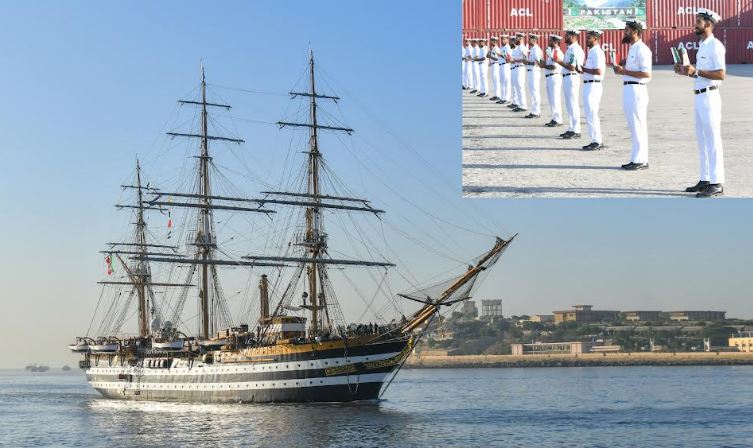 Italian Navy Ship Amerigo Vespucci visits Karachi