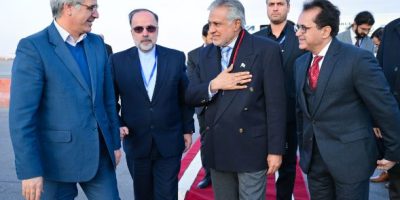 Ishaq Dar arrives in Mashhad for 28th ECO Council of Ministers Meeting