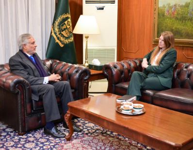 Diplomatic Dialogue: UK High Commissioner discusses regional developments with DPM Ishaq Dar