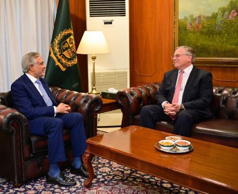 US Ambassador Donald Blome Makes Farewell Call on Deputy PM Dar