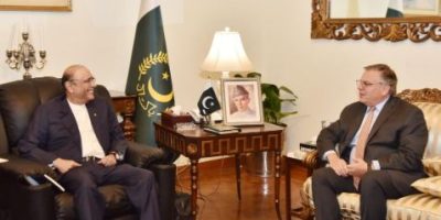 US Ambassador Blome makes farewell call on President Zardari