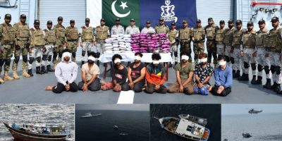 Pakistan Navy Ship MOAWIN seizes large cache of narcotics in north Arabian sea