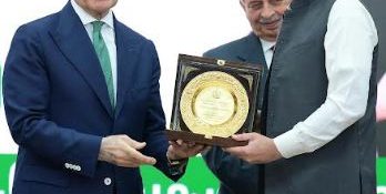 PM Shehbaz honors Mubashir Hasan for Ramzan relief services
