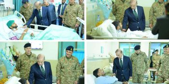 PM Shehbaz, COAS visit injured soldiers at CMH Rawalpindi