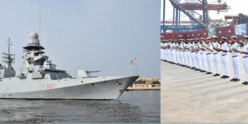 Italian Navy Ship its Antonio Marceglia arrives in Karachi